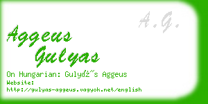 aggeus gulyas business card